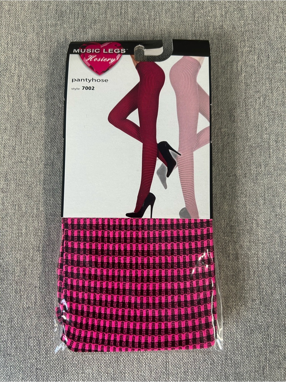 Music Legs Black & Hot Pink Striped Tights